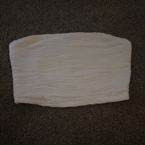 SHEIN Cream Textured Tube Top